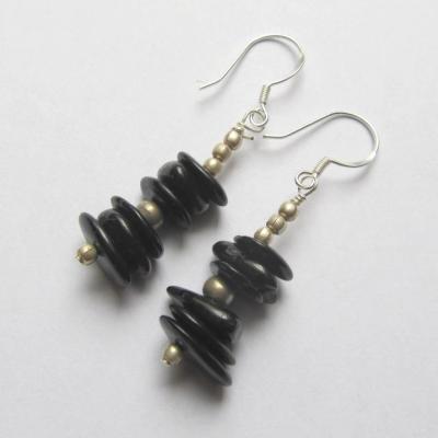 Boucles d'oreilles hyperstène