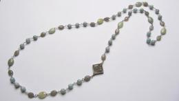 Collier aiguemarine, labradorite