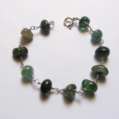 Bracelet Turmalin, Silber