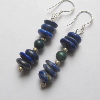 Boucles d'oreilles lapislazuli chrysocolle