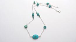 Collier turquoise, argent