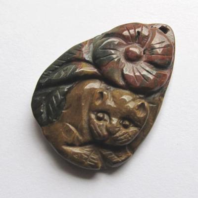 Pendentif chat agate