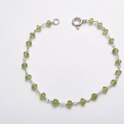 Bracelet Olivin, Silber