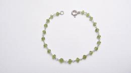 Bracelet olivine, argent