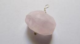 Pendentif quartz rose