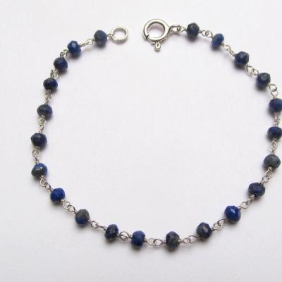 Bracelet Lapislazuli, Silber