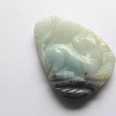Pendentif chat amazonite