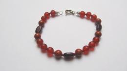 Bracelet Karneol, roter Jaspis, Granat