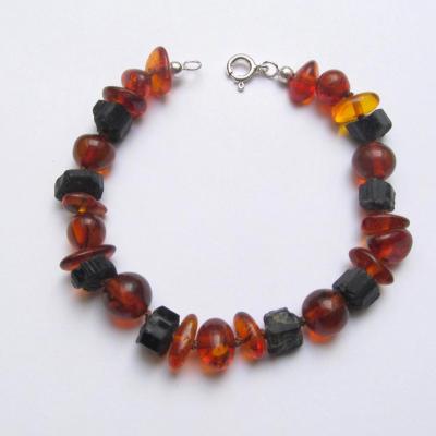 Bracelet Bernstein, Turmalin