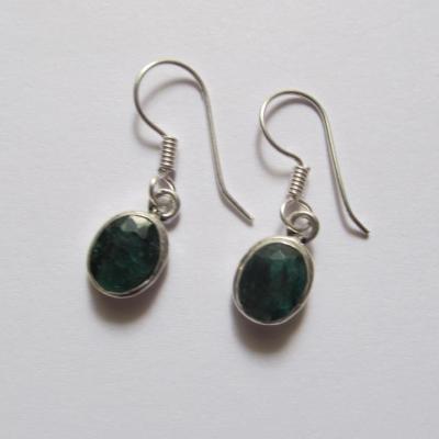Boucles d'oreilles émeraude