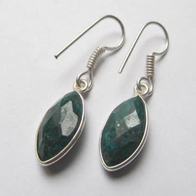 Boucles d'oreilles émeraude