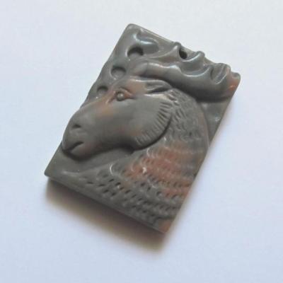Pendentif cerf jaspe