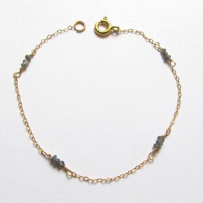 Bracelet Alexandrit Katzenauge, vergoldet