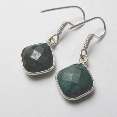 Boucles d'oreilles émeraude