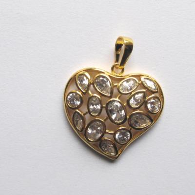 Pendentif coeur topaze
