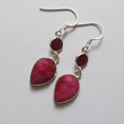 Boucles d'oreilles rubis