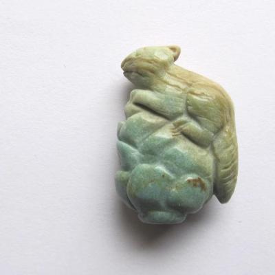 Pendentif écureuil jaspe océan
