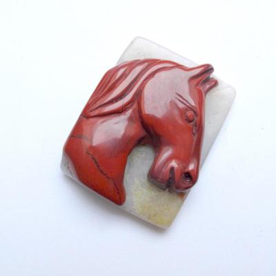 Pendentif cheval jaspe