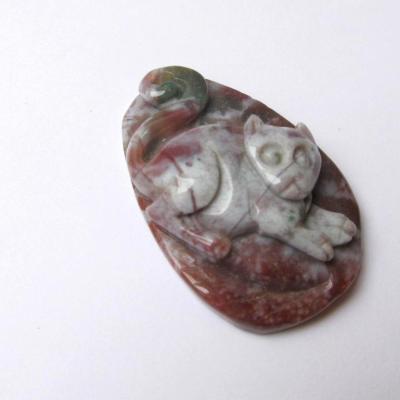 Pendentif chat agate