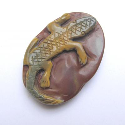 Pendentif crocodile jaspe