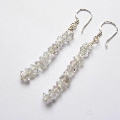 Boucles d'oreilles herkimer diamant