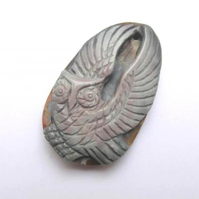 Pendentif chouette jaspe