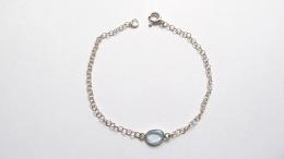 Bracelet Topaz blau, Silber