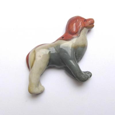 Pendentif chien jaspe