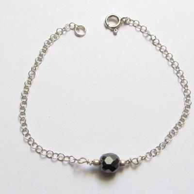 Bracelet diamant, argent