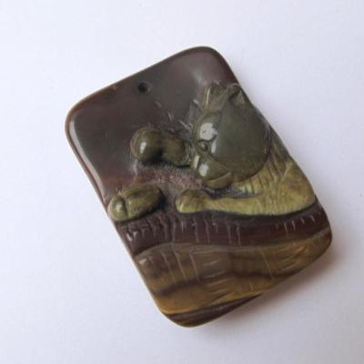 Pendentif chat jaspe succor creek