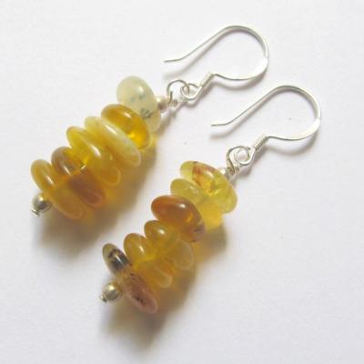 Boucles d'oreilles opale jaune