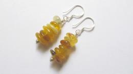 Boucles d'oreilles opale jaune