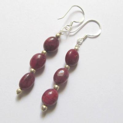 Boucles d'oreilles rubis