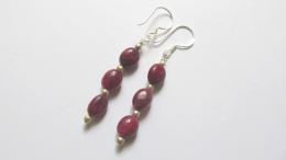 Boucles d'oreilles rubis