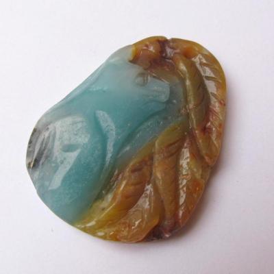 Pendentif chat amazonite
