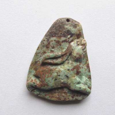 Pendentif lapin turquoise