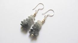 Boucles d'oreilles tourmaline quartz