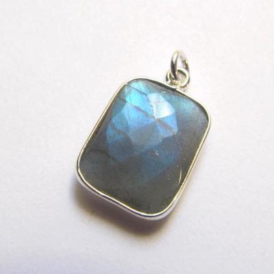 Pendentif labradorite, argent