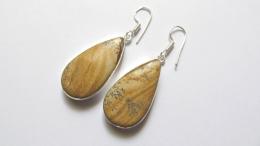 Boucles d'oreilles jaspe paysage