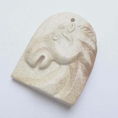 Pendentif cheval jaspe paysage