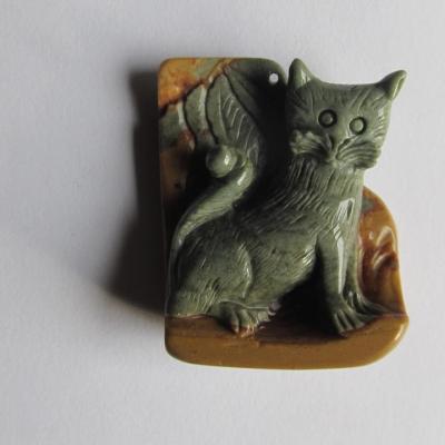 Pendentif chat jaspe succor creek