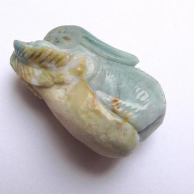 Pendentif lapin jaspe océan