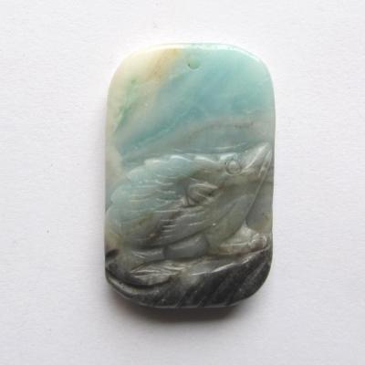Pendentif hérisson amazonite