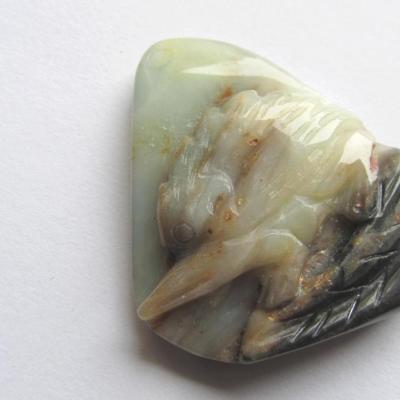 Pendentif hérisson amazonite