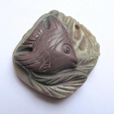 Anhänger Fisch, Succor Creek Jaspis