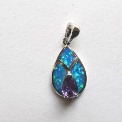 Pendentif opale améthyste
