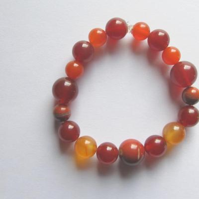 Bracelet Achat, roter Jaspis