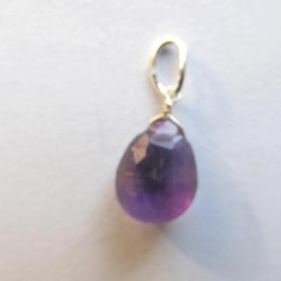 Pendentif améthyste, facetté