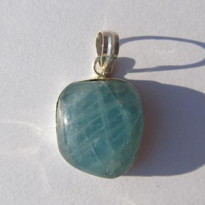 Pendentif aiguemarine, argent