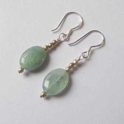 Boucles d'oreilles aiguemarine